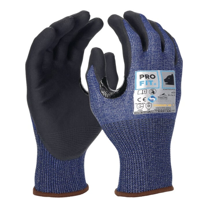 Schnittschutzhandschuhe Gr.9 blau/schwarz EN 388 PSA II PRO FIT
