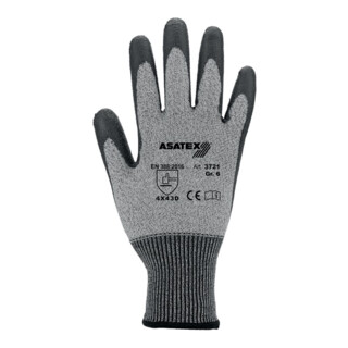 Schnittschutzhandschuhe Taeki5 grau mit PU-Beschichtung EN388