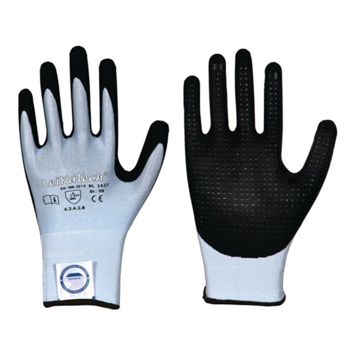 Schnittschutzhandschuhe LeiKaTech® 1627 Gr.10 blau/schwarz EN 388 PSA II