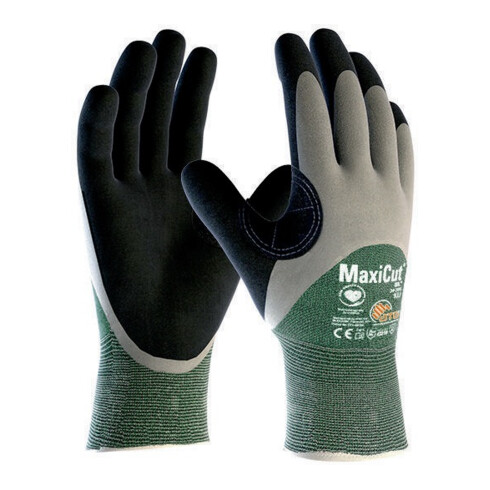 Schnittschutzhandschuhe MaxiCut Oil 34-305 Gr.7 grün/sw EN388 Kat.II 72PA