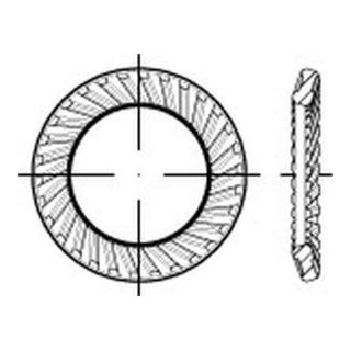 ART 88120 Schnorr Sperrzahnscheibe Form S, Edelstahl A2 200 HV, blank