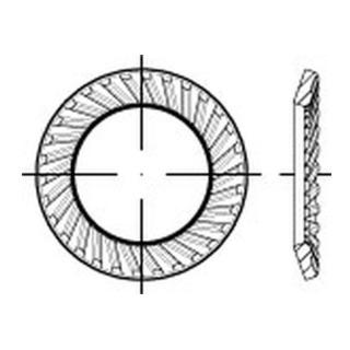 ART 88121 Schnorr Sperrzahnscheibe beidseitig gezahnt, Form VS, Edelstahl A2 200 HV