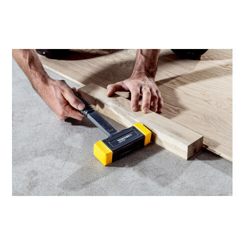 Schonhammer SECURAL Kopf-D.35x45mm Hickory rückschlagfrei mittelh.PU gelb HALDER