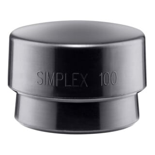 Schonhammerkopf SIMPLEX Kopf-D.100mm Gum.schwarz mittelh.HALDER