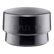 Schonhammerkopf SIMPLEX Kopf-D.100mm Gum.schwarz mittelh.HALDER