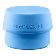 Schonhammerkopf SIMPLEX Kopf-D.80mm TPE-soft blau weich HALDER