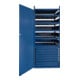 Schrank mit Tür LOGS 145 H1550×I540×P390mm 8 Schubladen 5 Fächer blau RAL LOGS-1