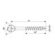 Schraube R 88195 SEKO SPAX-MF-T 3,5x45/25-T10 Stahl galv.verz. WIROX 500St. SPAX
