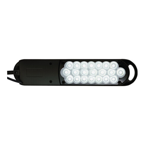 Schreibtischlampe Metall/Ku.schwarz H.max.450mm m.Tischklemme m.LED