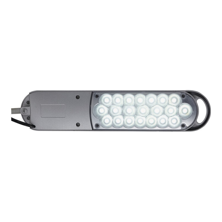 Schreibtischlampe Metall/Ku.silber H.max.450mm m.Standfuß m.LED