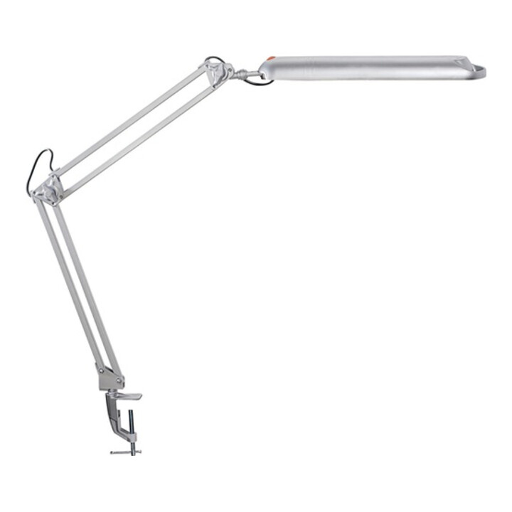 Schreibtischlampe Metall/Ku.silber H.max.450mm m.Tischklemme m.LED