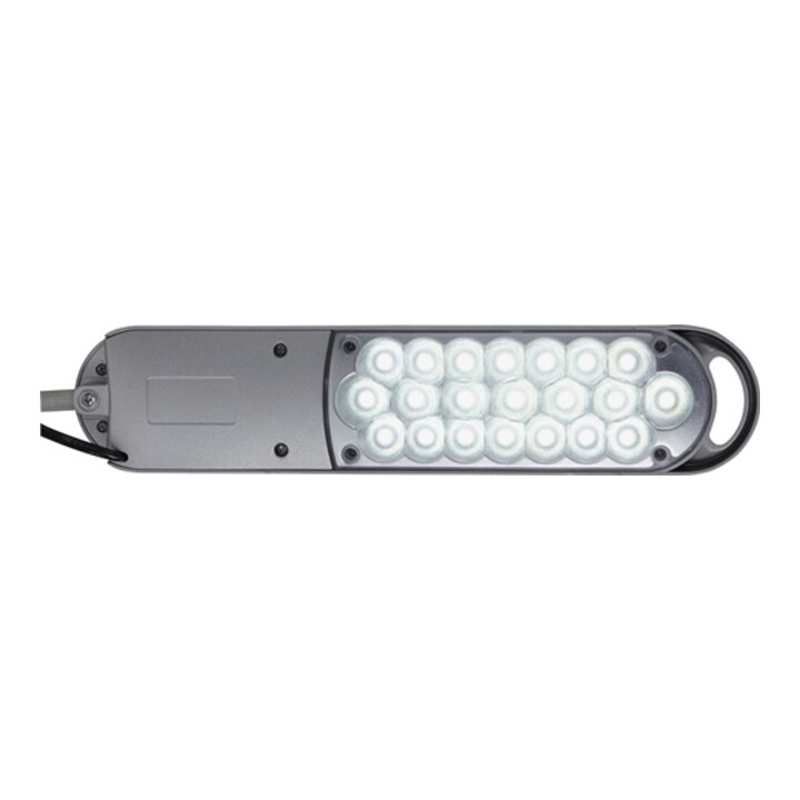 Schreibtischlampe Metall/Ku.silber H.max.450mm m.Tischklemme m.LED