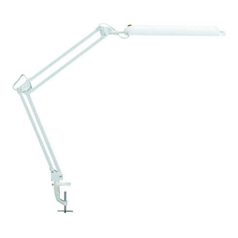 Schreibtischlampe Metall/Ku.weiß H.max.450mm m.Tischklemme m.LED