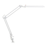 Schreibtischlampe Metall/Ku.weiß H.max.450mm m.Tischklemme m.LED