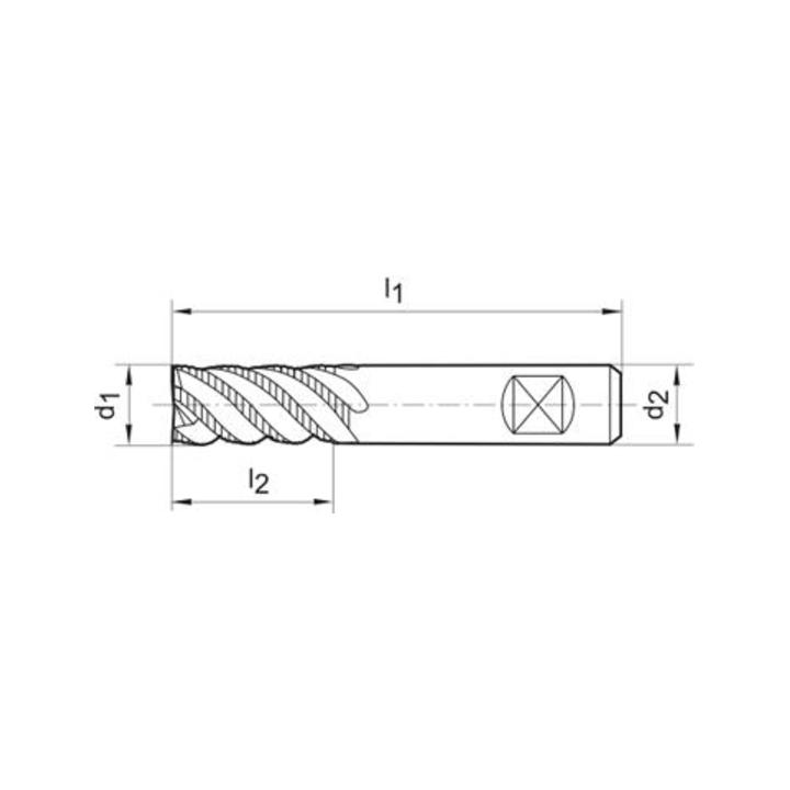Schruppfr.6527L VHM TiALN12,0mm HB Z 4 HR FORMAT 3-6 Schneiden