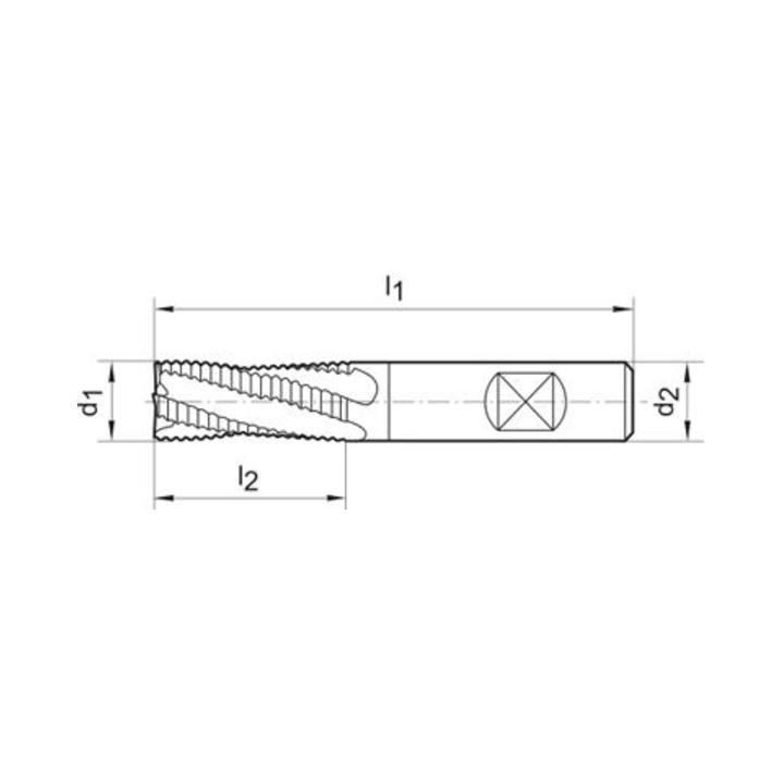 Schruppfr.6527L VHM TiALN16,0mm HB Z 4 HR FORMAT