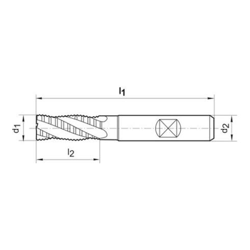 Schruppfräser D844K HSSCo8 14,0mm HR FORMAT