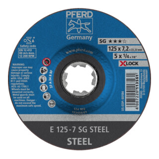PFERD Schruppscheibe E 115-7 SG STEEL/X-LOCK