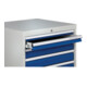 Schubladenschrank H1019xB705xT736mm grau/blau 2x75,2x100,2x125,1x300mm Schubl.