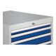 Schubladenschrank H1019xB705xT736mm grau/blau 2x75,2x100,2x125,1x300mm Schubl.