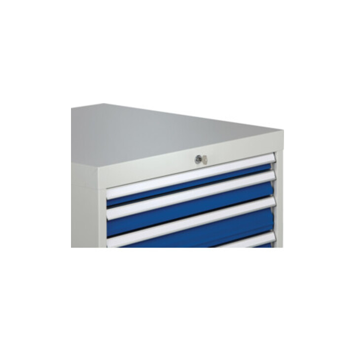 Schubladenschrank H1019xB705xT736mm grau/blau 2x75,2x100,2x125,1x300mm Schubl.