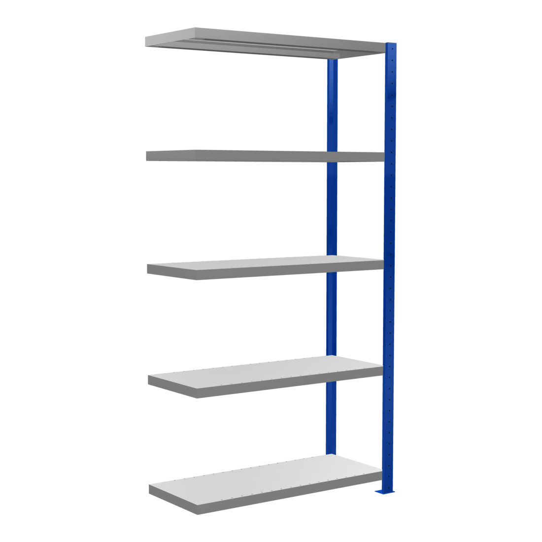 Schulte aanbouwrek boutloos MULTIplus250 2000 x 1000 x 400 mm 5 etages dwarsbalk RAL 5010 gentiaanblauw/verzinkt