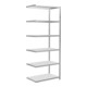 Schulte aanbouwrek boutloos MULTIplus250 2500 x 1000 x 600 mm 6-vaks dwarsbalk RAL 7035 lichtgrijs