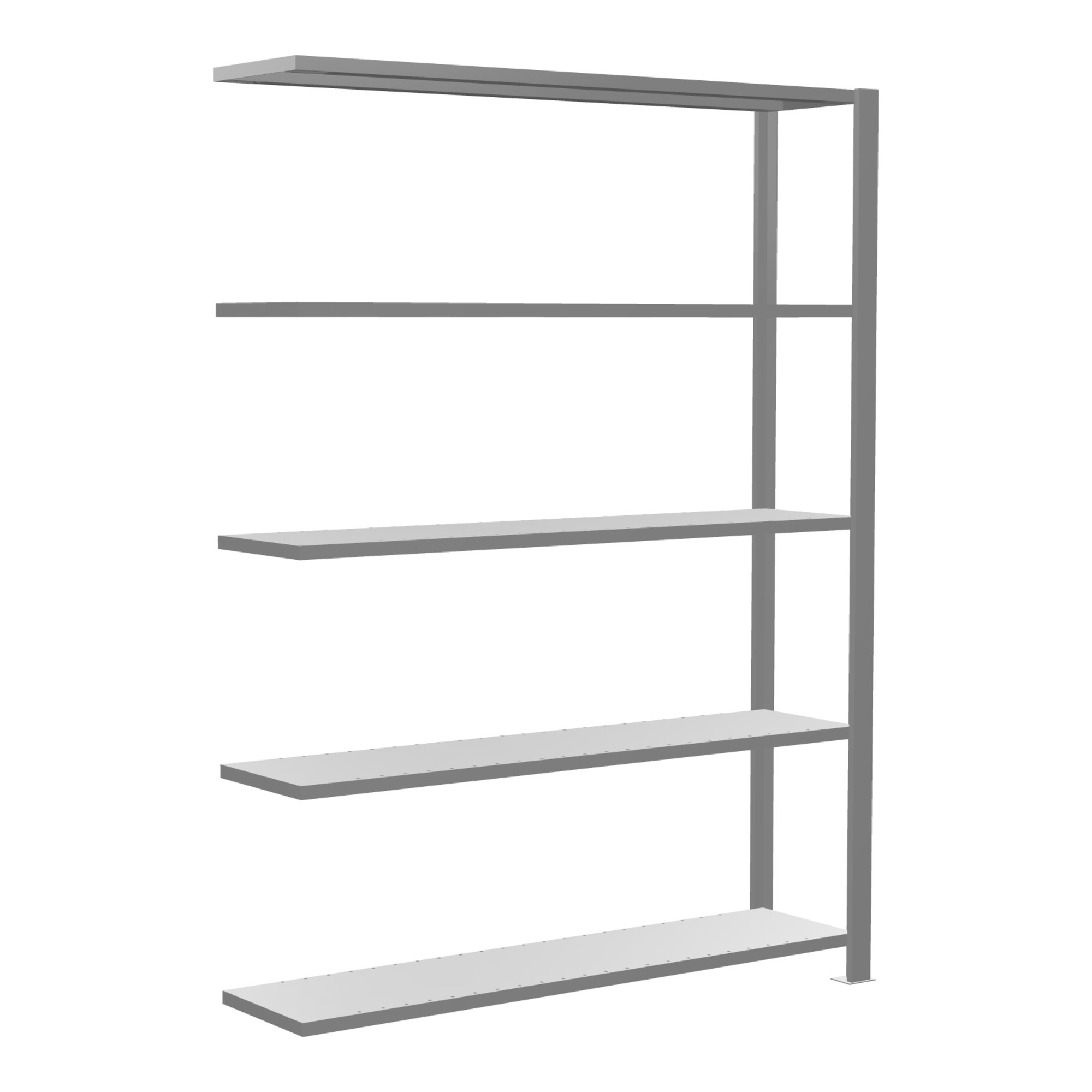 Schulte Anbauregal Büro-Steckregal MULTIplus85 1800 x 1300 x 300 mm 5 Fachböden Kreuzstrebe verzinkt ohne Anschlagleiste ; Schulte Lagertechnik
