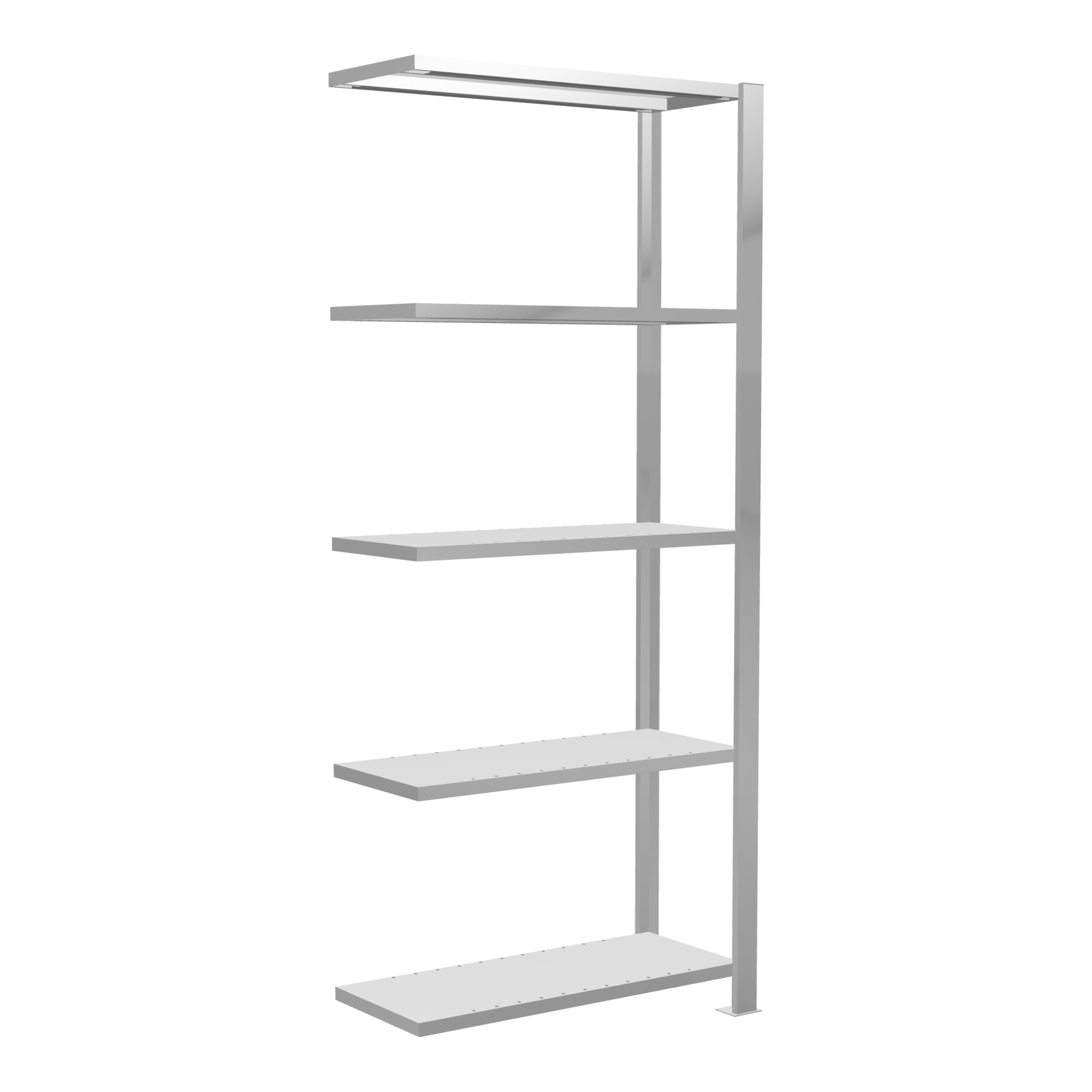 Schulte Anbauregal Büro-Steckregal MULTIplus85 1800 x 750 x 300 mm 5 Fachböden Kreuzstrebe RAL 7035 lichtgrau ohne Anschlagleiste ; Schulte Lagertechn