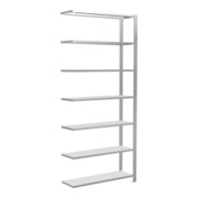 Schulte Anbauregal Stecksystem MULTIplus85, 7 Fachböden, einseitig nutzbar, Tiefe 300 mm, Aussteifung durch Kreuzstrebe