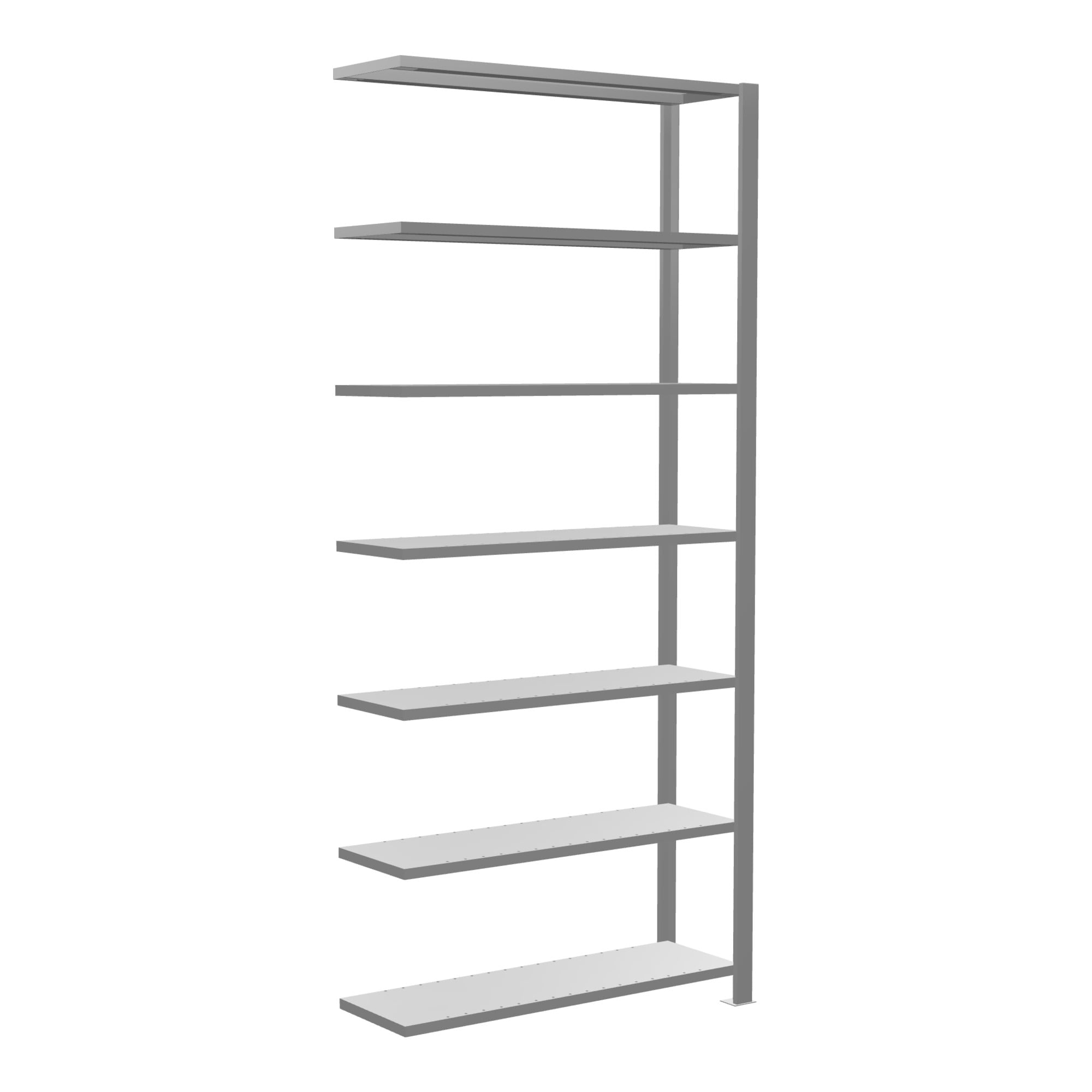 Schulte Anbauregal Büro-Steckregal MULTIplus85 2300 x 1000 x 300 mm 7 Fachböden Kreuzstrebe verzinkt ohne Anschlagleiste ; Schulte Lagertechnik