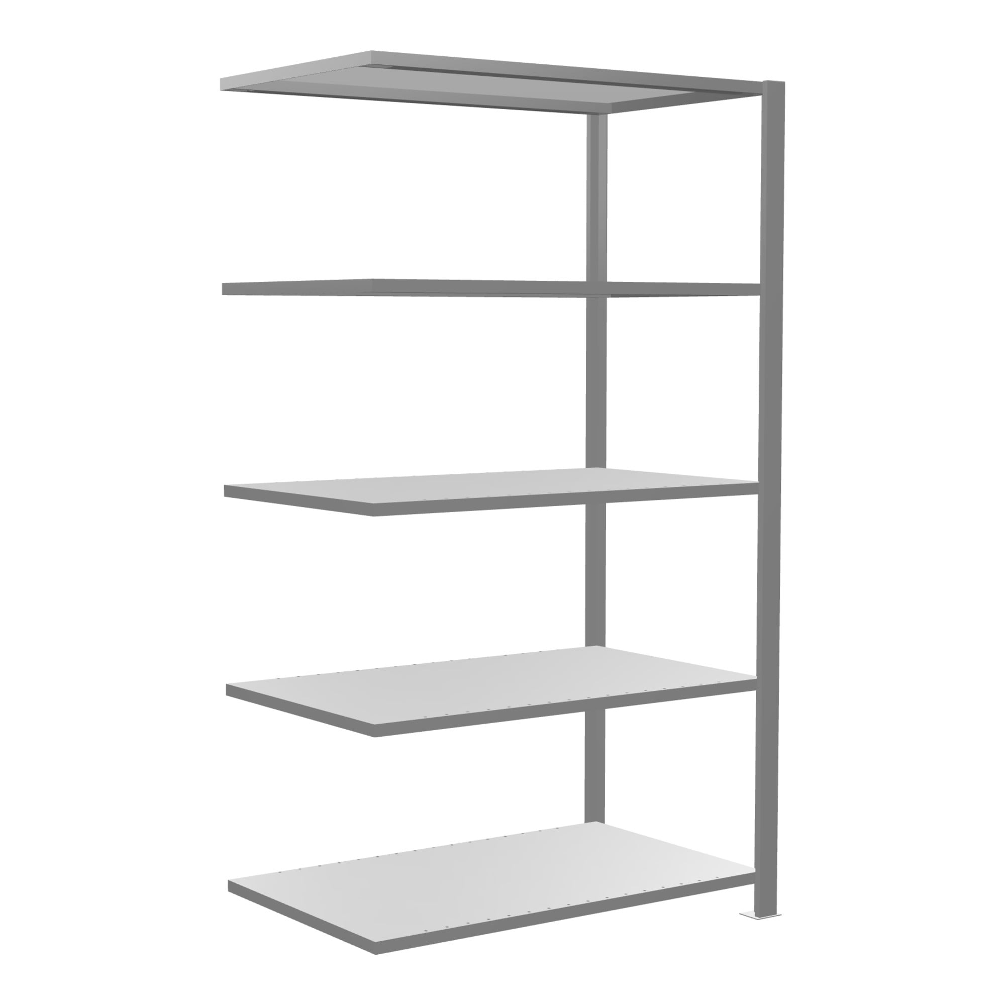 Schulte Anbauregal Büro-Steckregal MULTplus150 1800 x 1000 x 600 mm 5 Fachböden Längenriegel verzinkt mit Mittelanschlag ; Schulte Lagertechnik