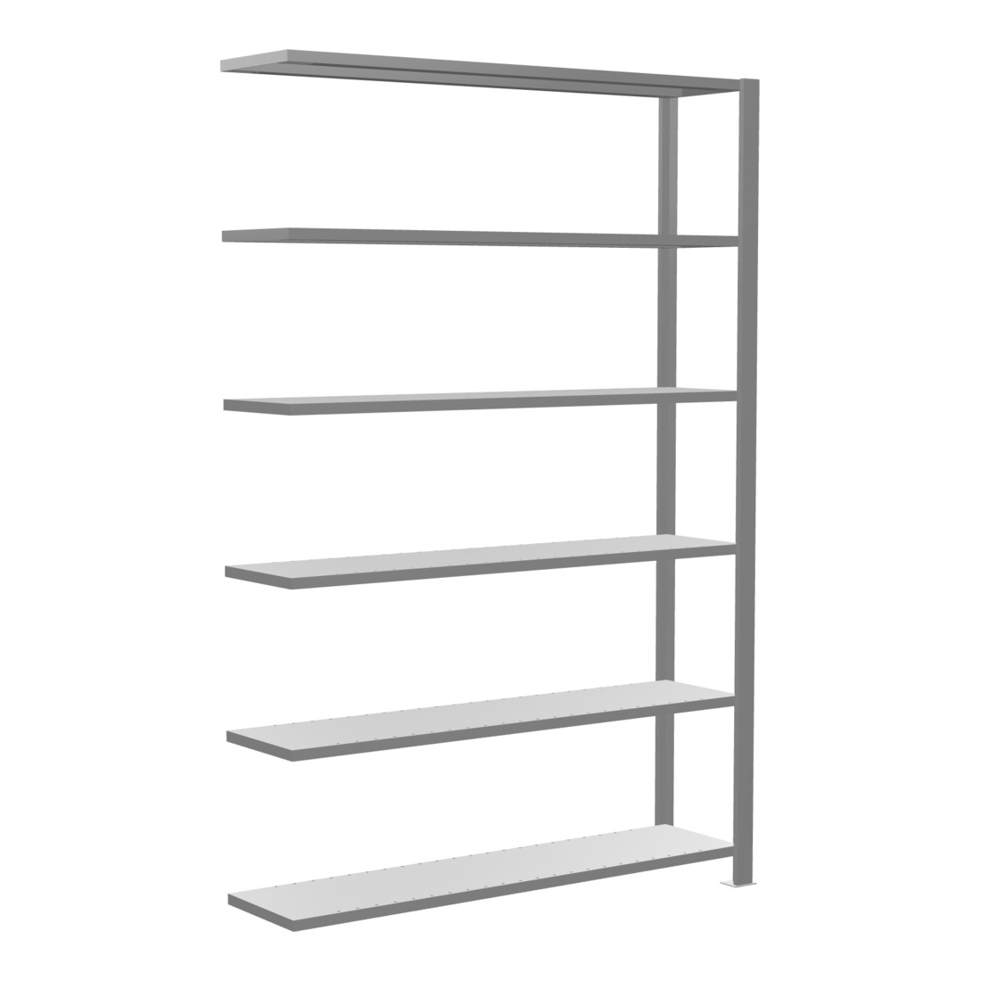 Schulte Anbauregal Bureau-opzetrek MULTIplus85 2000 x 1300 x 300 mm 6 legplanken verzinkt met aanslaglijst en kruisligger