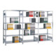 Schulte Anbauregal Bureaurek MULTIplus150 2000 x 1000 x 600 mm 6 verzinkte legborden met middensteun