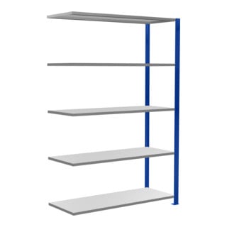 Schulte Anbauregal MULTIplus150 2000 x 1300 x 500 mm 5 legborden kruissteun RAL 5010 gentiaanblauw/verzinkt