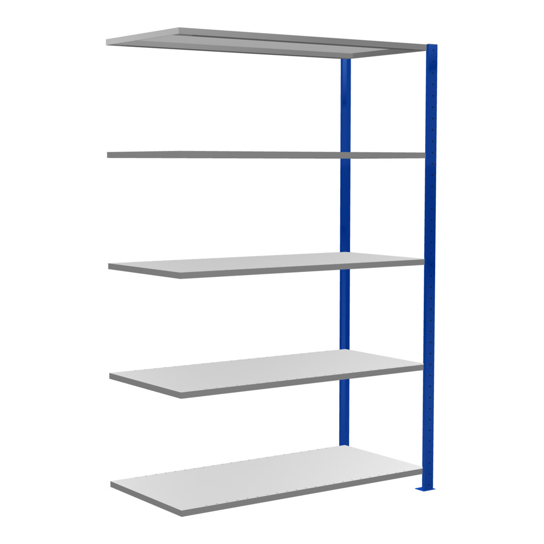 Schulte Anbauregal MULTIplus150 2000 x 1300 x 600 mm 5 legborden kruisverbinding RAL 5010 gentiaanblauw/ Verzinkt