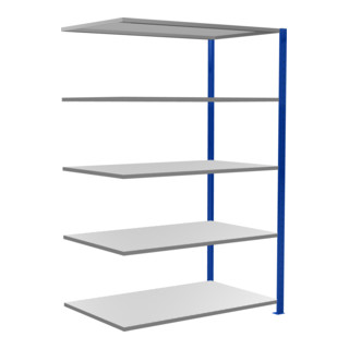 Schulte Anbauregal MULTIplus150 2000 x 1300 x 800 mm 5 legborden kruisverbinding RAL 5010 gentiaanblauw/verzinkt