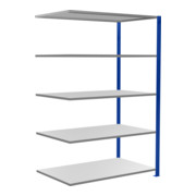 Schulte Anbauregal MULTIplus150 2000 x 1300 x 800 mm 5 legborden kruisverbinding RAL 5010 gentiaanblauw/verzinkt-1