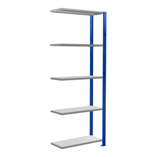 Schulte Anbauregal MULTIplus150 2000 x 750 x 300 mm 5 legborden kruisregel RAL 5010 gentiaanblauw/verzinkt/verzinkt