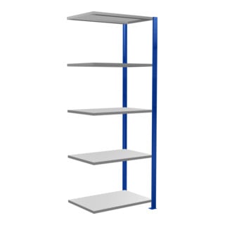 Schulte Anbauregal MULTIplus150 2000 x 750 x 500 mm 5 legborden kruisverbinding RAL 5010 gentiaanblauw/gevinkt/gevinkt