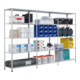 Schulte Anbauregal MULTIplus150 2000 x 750 x 600 mm RAL 7035 lichtgrijs 5 legplanken