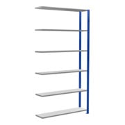 Schulte Anbauregal MULTIplus150 2500 x 1300 x 300 mm 6 legborden kruissteun RAL 5010 gentiaanblauw/gezinkt-1