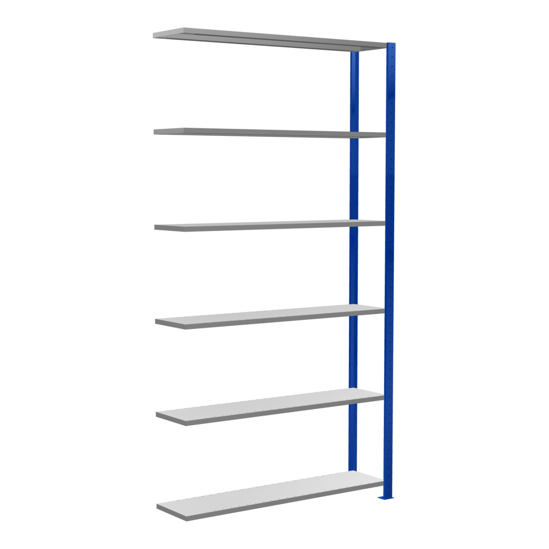 Schulte Anbauregal MULTIplus150 2500 x 1300 x 300 mm 6 legborden kruissteun RAL 5010 gentiaanblauw/gezinkt