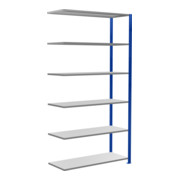 Schulte Anbauregal MULTIplus150 2500 x 1300 x 500 mm 6 legborden kruisverbinding RAL 5010 gentiaanblauw/verzinkt-1