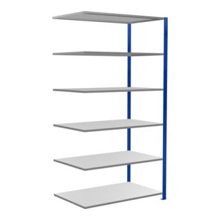 Schulte Anbauregal MULTIplus150 2500 x 1300 x 800 mm 6 legborden kruissteun RAL 5010 gentiaanblauw/verzinkt