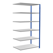 Schulte Anbauregal MULTIplus150 2500 x 1300 x 800 mm 6 legborden kruissteun RAL 5010 gentiaanblauw/verzinkt-1