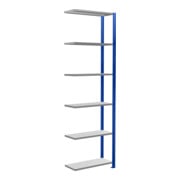 Schulte Anbauregal MULTIplus150 2500 x 750 x 300 mm 6 legborden kruisverbinding RAL 5010 gentiaanblauw/ Verzinkt/ Verzinkt-1