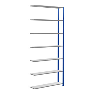 Schulte Anbauregal MULTIplus150 3000 x 1300 x 300 mm 7 legborden kruissteun RAL 5010 gentiaanblauw/gegalvaniseerd