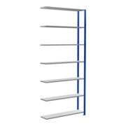 Schulte Anbauregal MULTIplus150 3000 x 1300 x 300 mm 7 legborden kruissteun RAL 5010 gentiaanblauw/gegalvaniseerd-1
