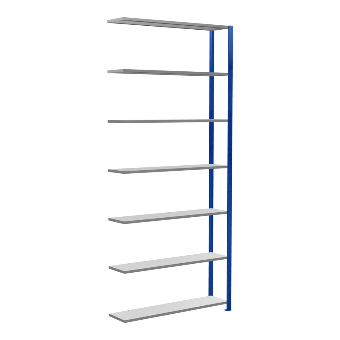 Schulte Anbauregal MULTIplus150 3000 x 1300 x 300 mm 7 legborden kruissteun RAL 5010 gentiaanblauw/gegalvaniseerd